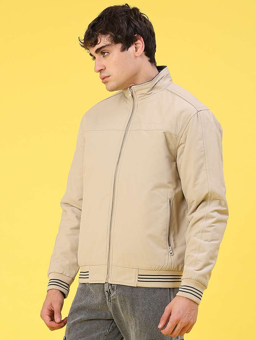 men solid long sleeve reversible puffer jacket - 22029919 -  Standard Image - 3