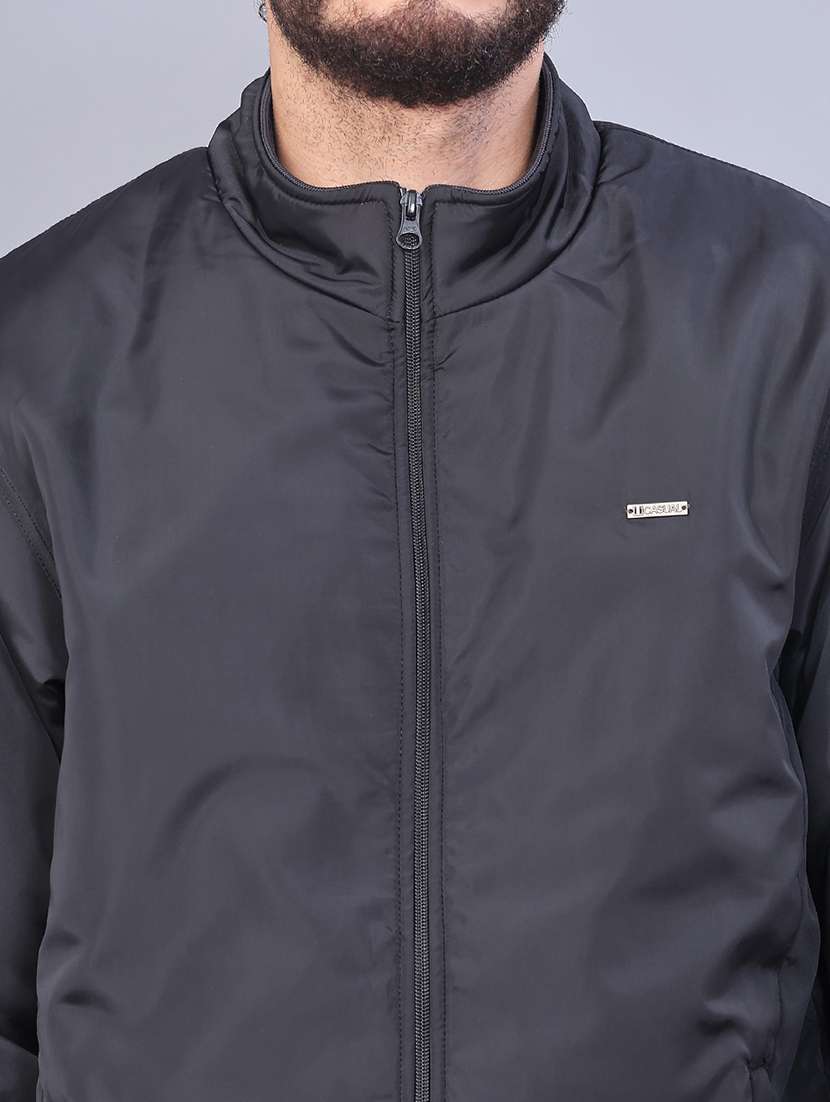 men solid long sleeve regular fit casual jacket - 22029920 -  Standard Image - 5