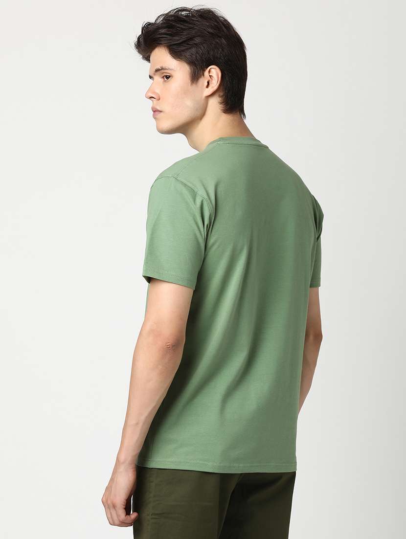 men solid short sleeve regular fit t-shirt - 22029977 - Standard Image - 3