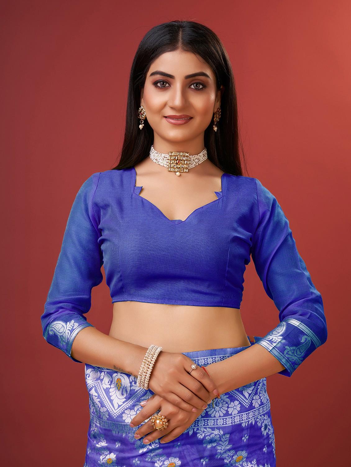women self design banarasi saree with blouse - 22029983 - Standard Image - 5