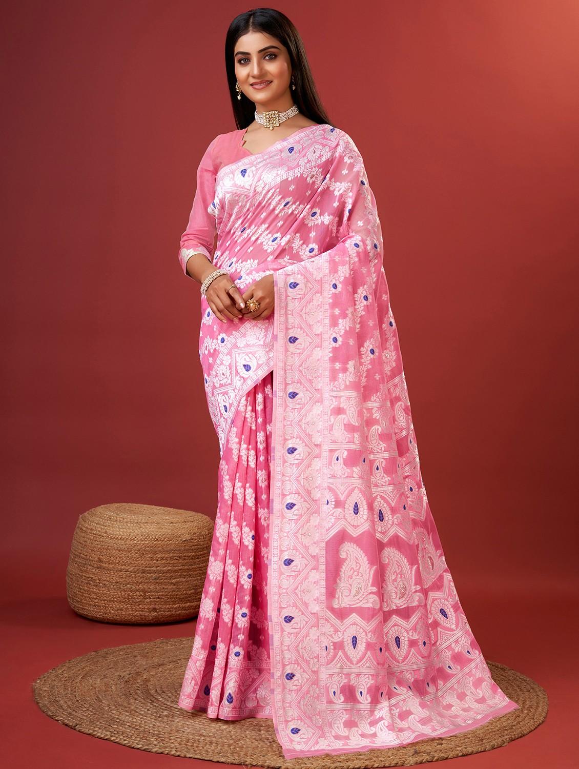 women self design banarasi saree with blouse - 22029987 - Zoom Image - 0