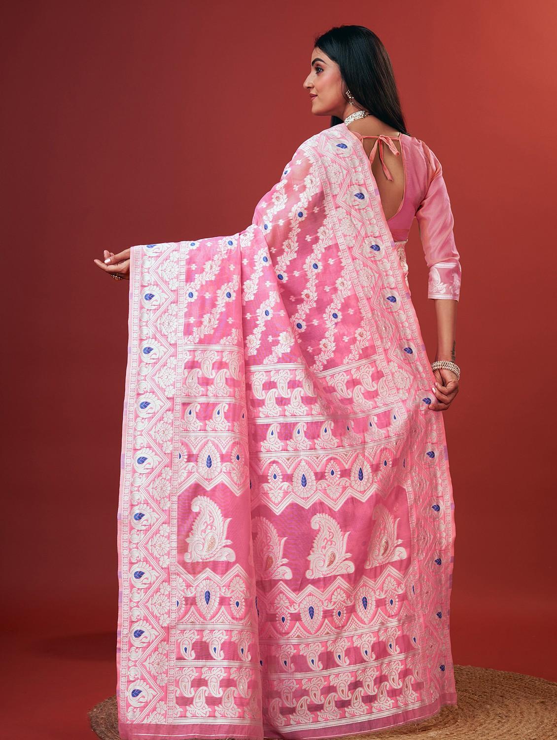 women self design banarasi saree with blouse - 22029987 - Standard Image - 3