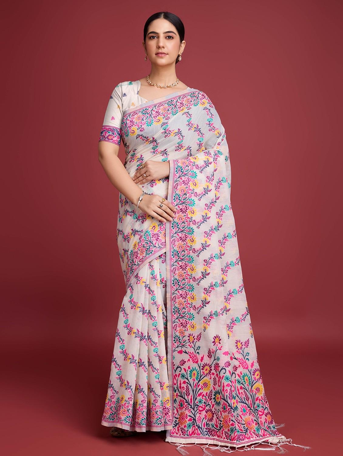 women self design bordered saree with blouse - 22030002 - Zoom Image - 0