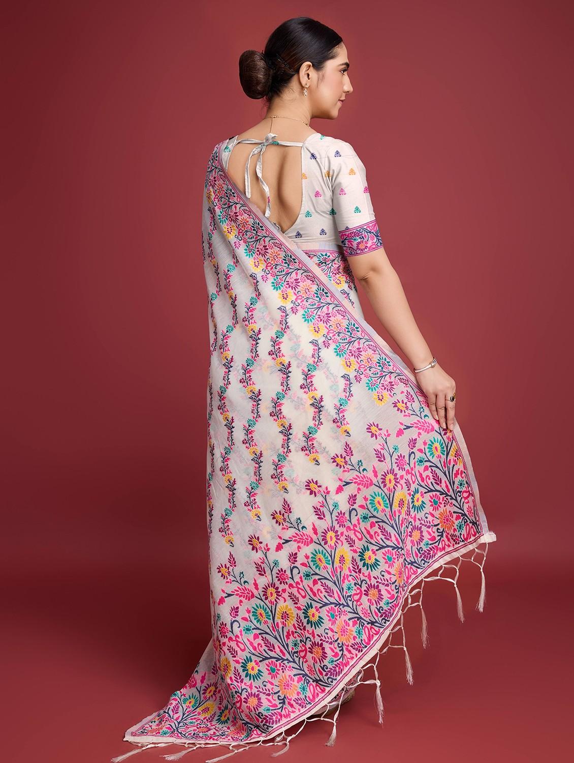 women self design bordered saree with blouse - 22030002 - Standard Image - 3