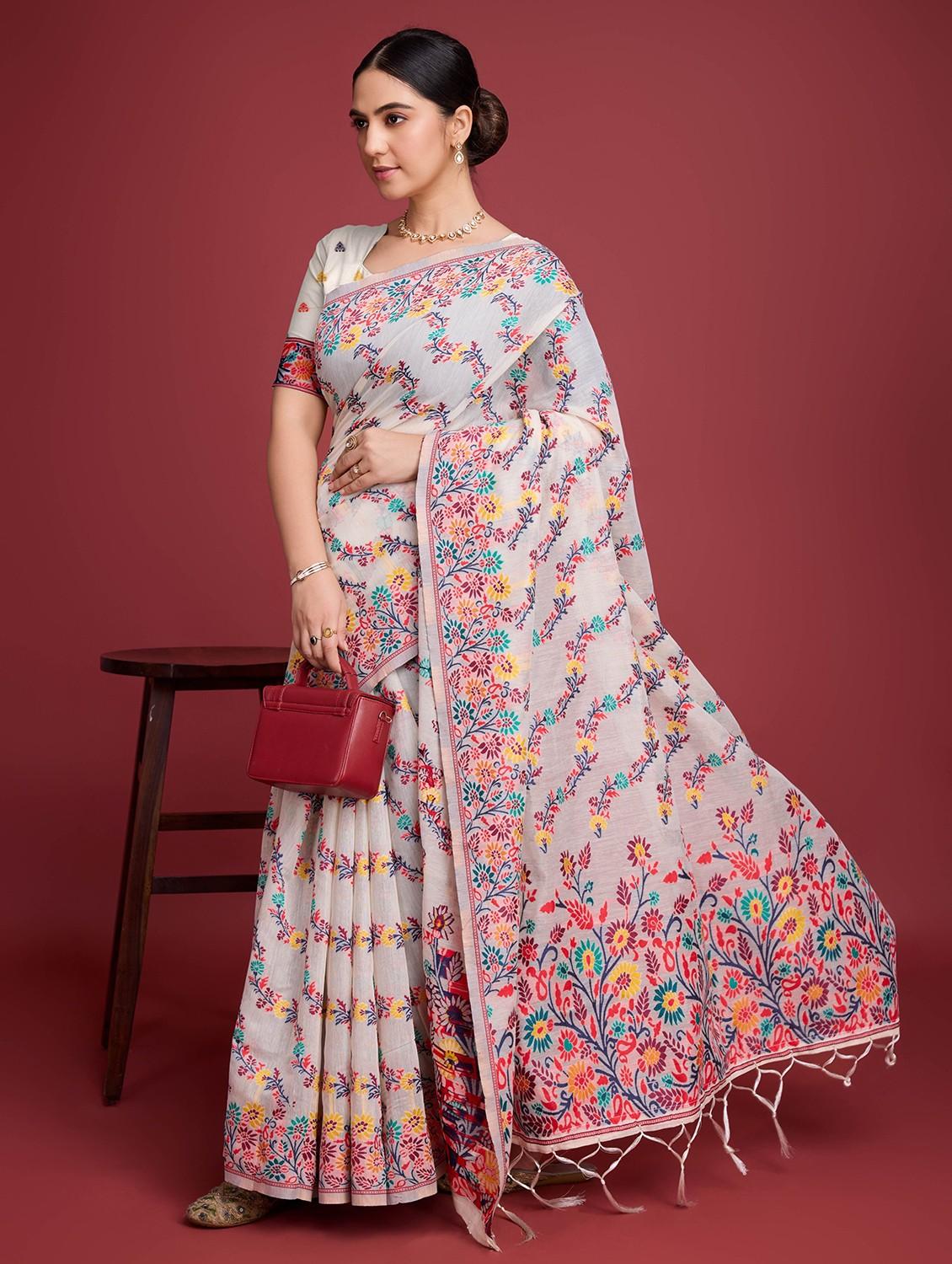 women self design bordered saree with blouse - 22030004 - Zoom Image - 0