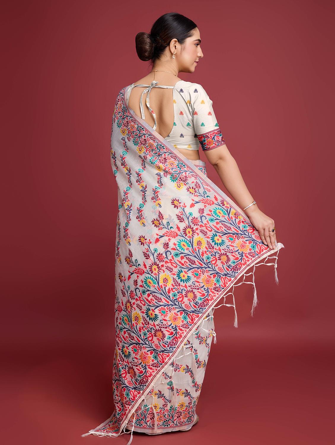 women self design bordered saree with blouse - 22030004 - Standard Image - 3