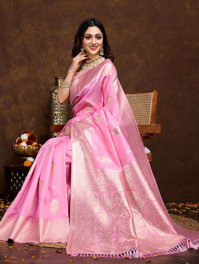 women self design banarasi saree with blouse - 22030009 -  Standard Image - 3