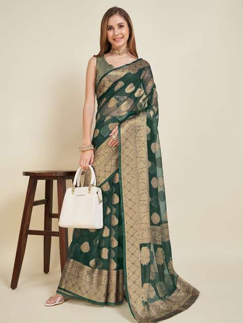 women self design banarasi saree with blouse - 22030011 - Standard Image - 0