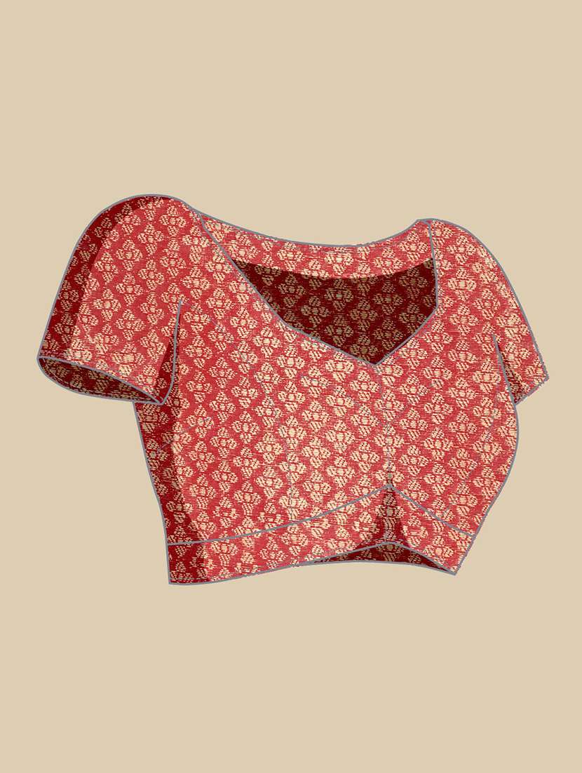 women self design banarasi saree with blouse - 22030012 -  Standard Image - 5