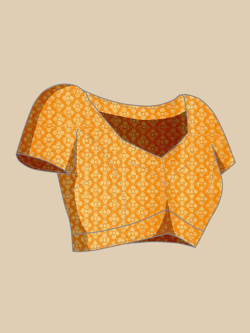 women self design banarasi saree with blouse - 22030014 -  Standard Image - 5