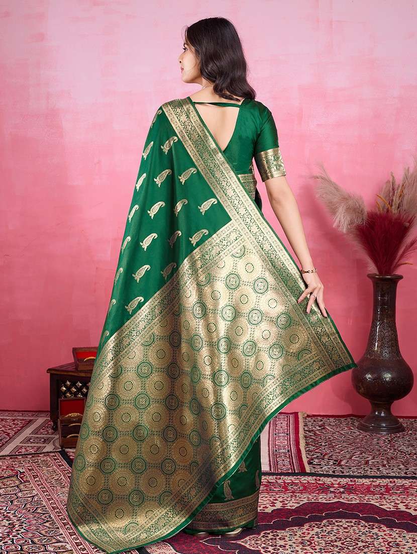 women self design banarasi saree with blouse - 22030016 -  Standard Image - 3
