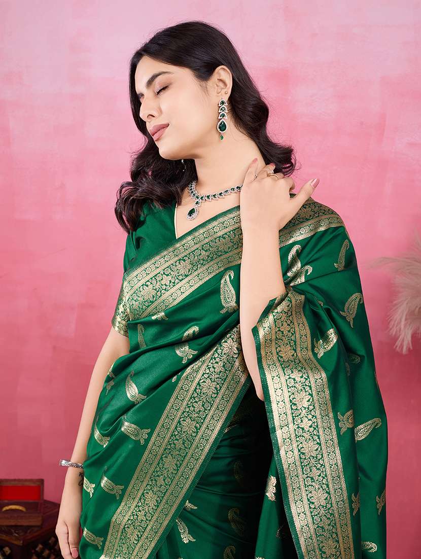 women self design banarasi saree with blouse - 22030016 -  Standard Image - 5