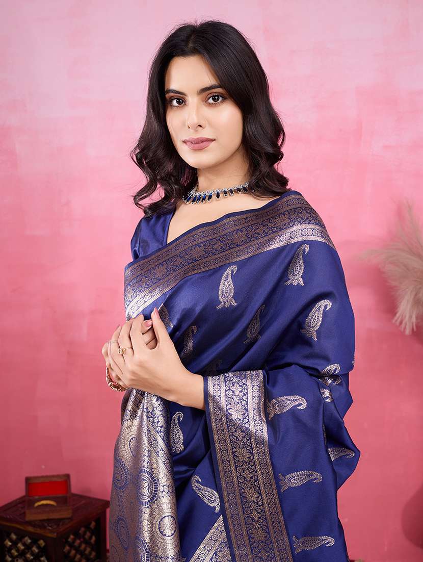 women self design banarasi saree with blouse - 22030017 -  Standard Image - 5