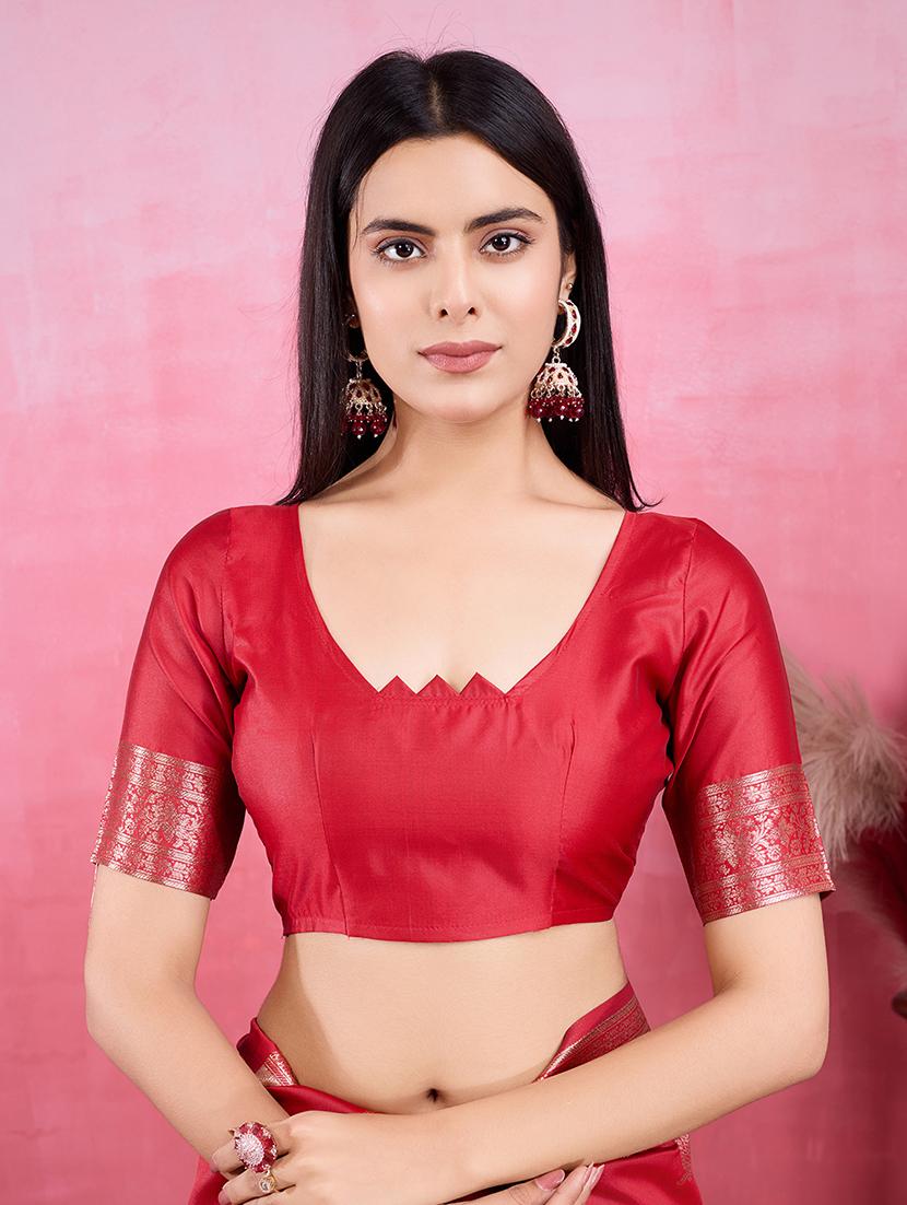 women self design banarasi saree with blouse - 22030018 - Standard Image - 5