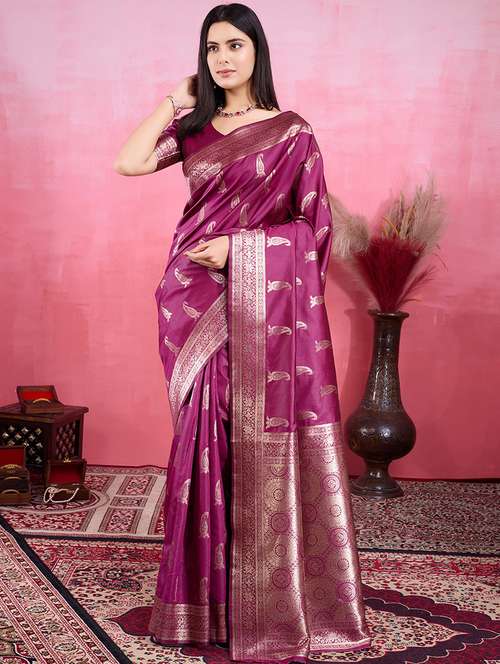 women self design banarasi saree with blouse - 22030019 -  Standard Image - 0