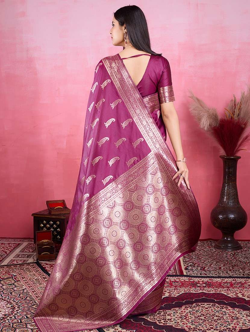 women self design banarasi saree with blouse - 22030019 -  Standard Image - 3