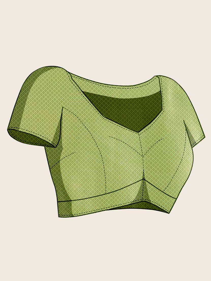 women printed bordered saree with blouse - 22030027 -  Standard Image - 5