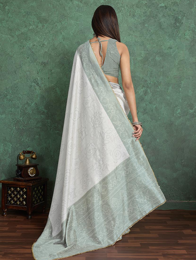 women printed bordered saree with blouse - 22030028 - Standard Image - 3