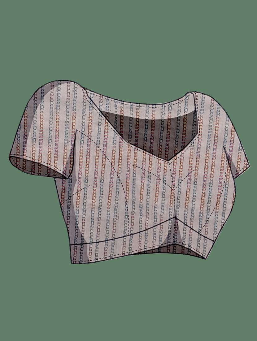 women floral printed saree with blouse - 22030031 -  Standard Image - 5