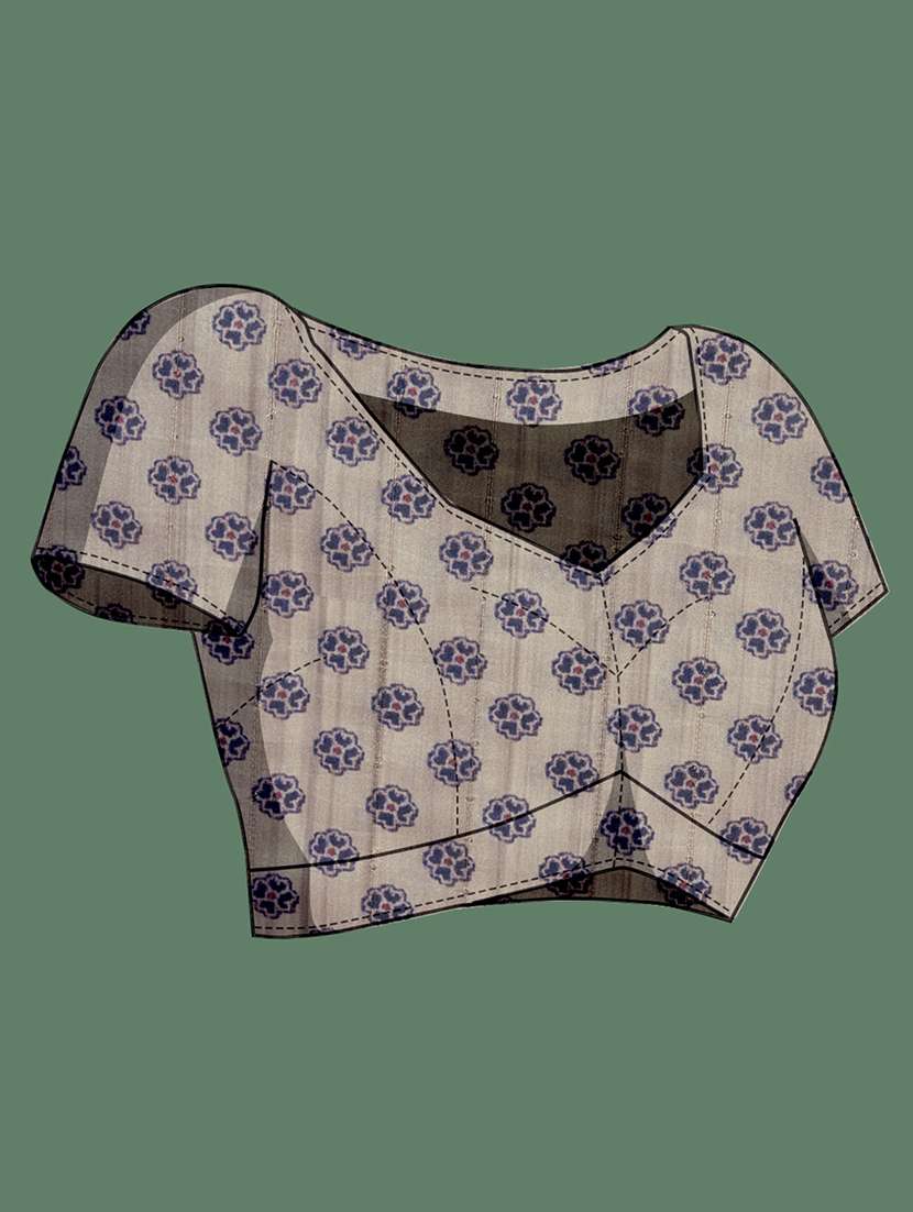 women printed casual wear saree with blouse - 22030032 - Standard Image - 5