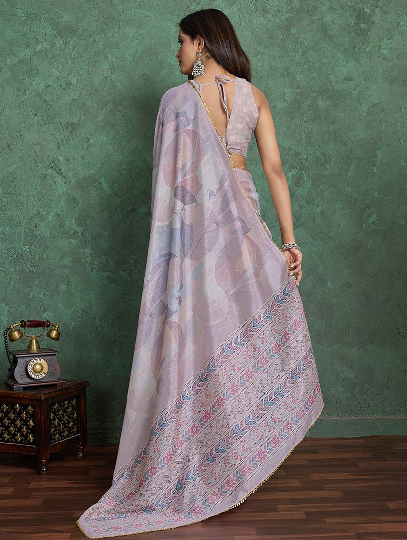 women printed casual wear saree with blouse - 22030033 - Standard Image - 3