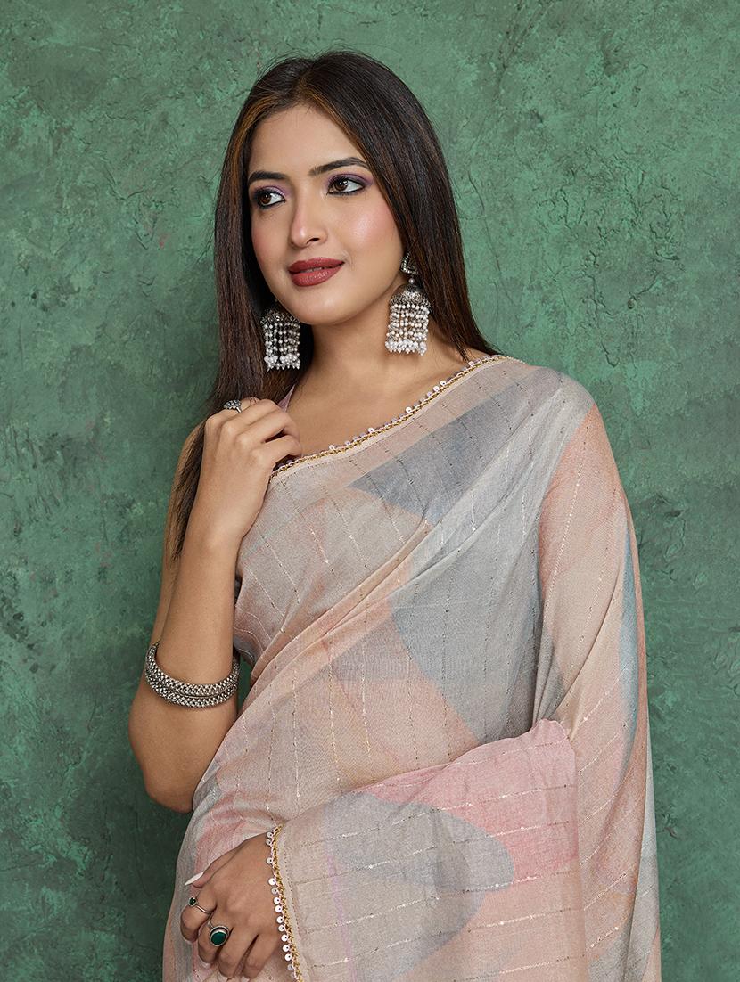 women printed casual wear saree with blouse - 22030034 - Standard Image - 5