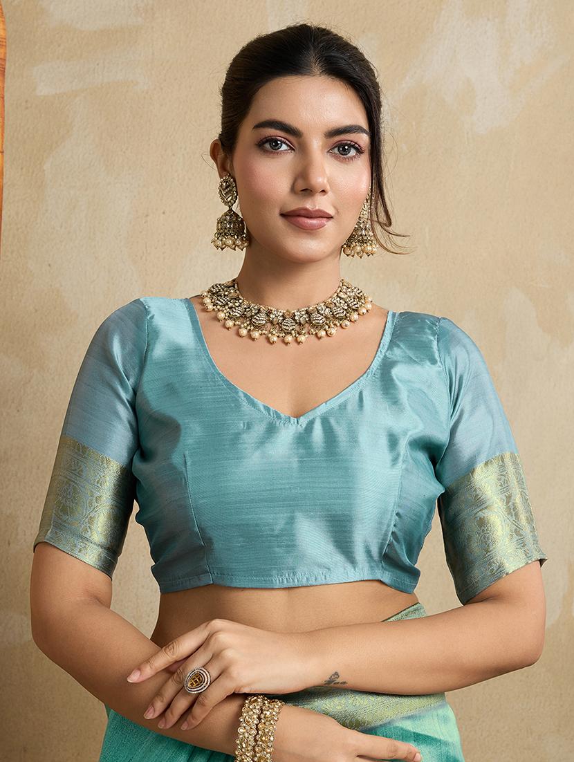 women printed bordered saree with blouse - 22030038 - Standard Image - 5
