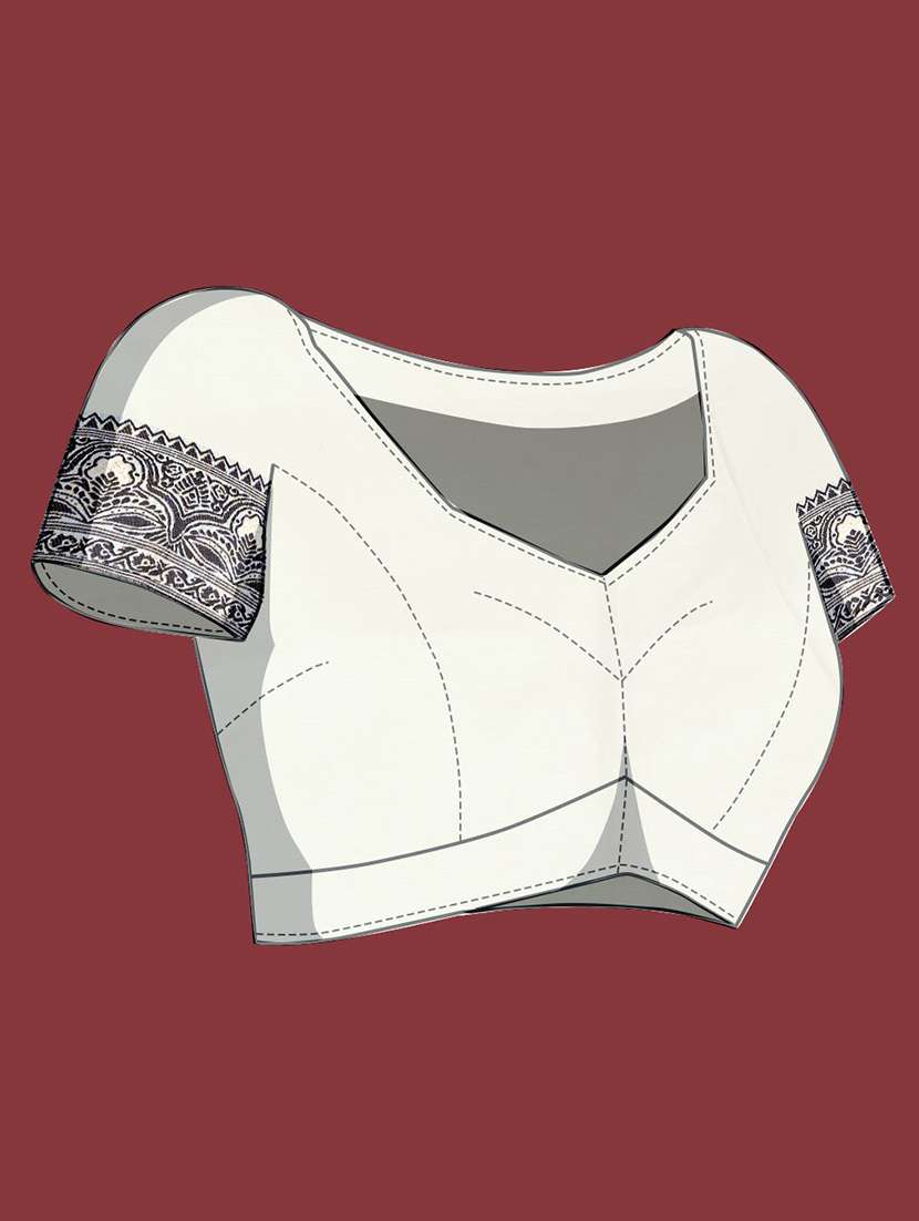 women self design bordered saree with blouse - 22030048 -  Standard Image - 5