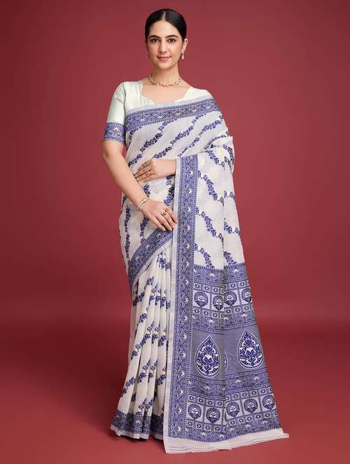 women self design bordered saree with blouse - 22030049 - Standard Image - 0