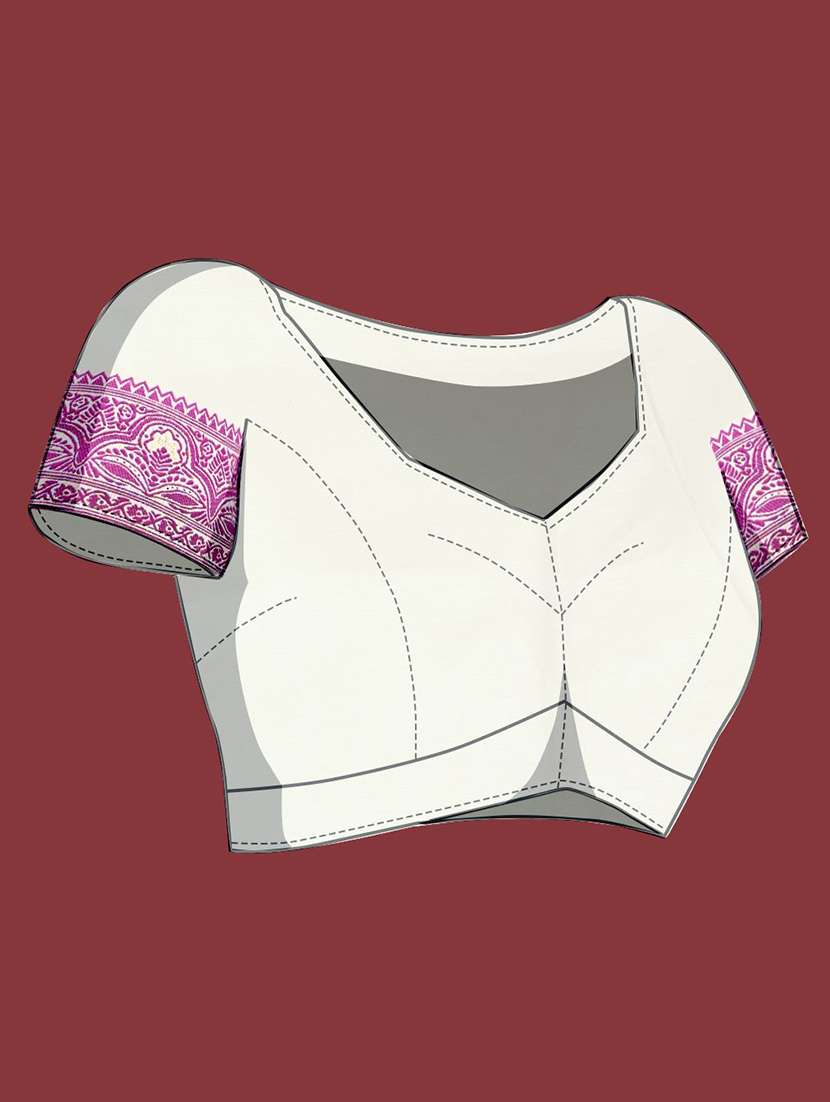 women self design bordered saree with blouse - 22030052 -  Standard Image - 5