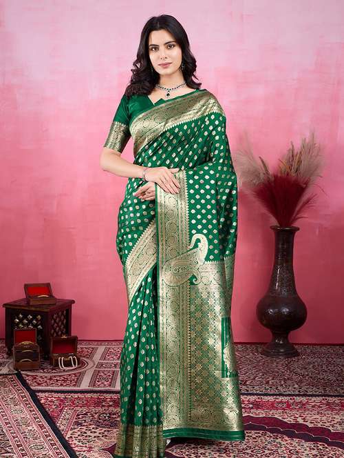 women self design banarasi saree with blouse - 22030054 -  Standard Image - 0