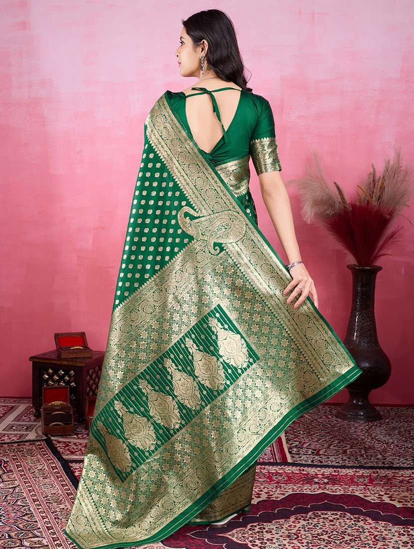 women self design banarasi saree with blouse - 22030054 -  Standard Image - 3