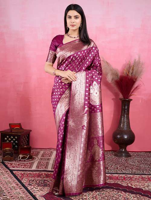 women self design banarasi saree with blouse - 22030057 -  Standard Image - 0