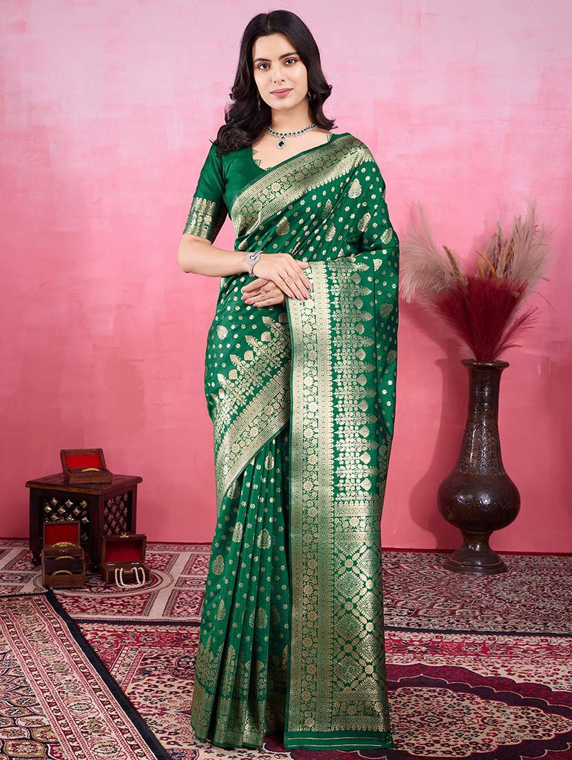 women self design banarasi saree with blouse - 22030059 -  Zoom Image - 0
