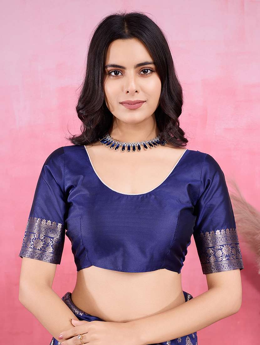 women self design banarasi saree with blouse - 22030060 -  Standard Image - 5