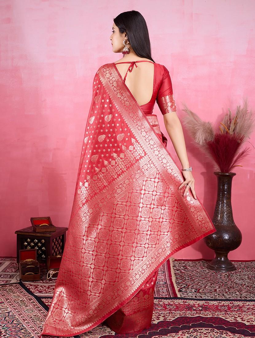 women self design banarasi saree with blouse - 22030061 - Standard Image - 3