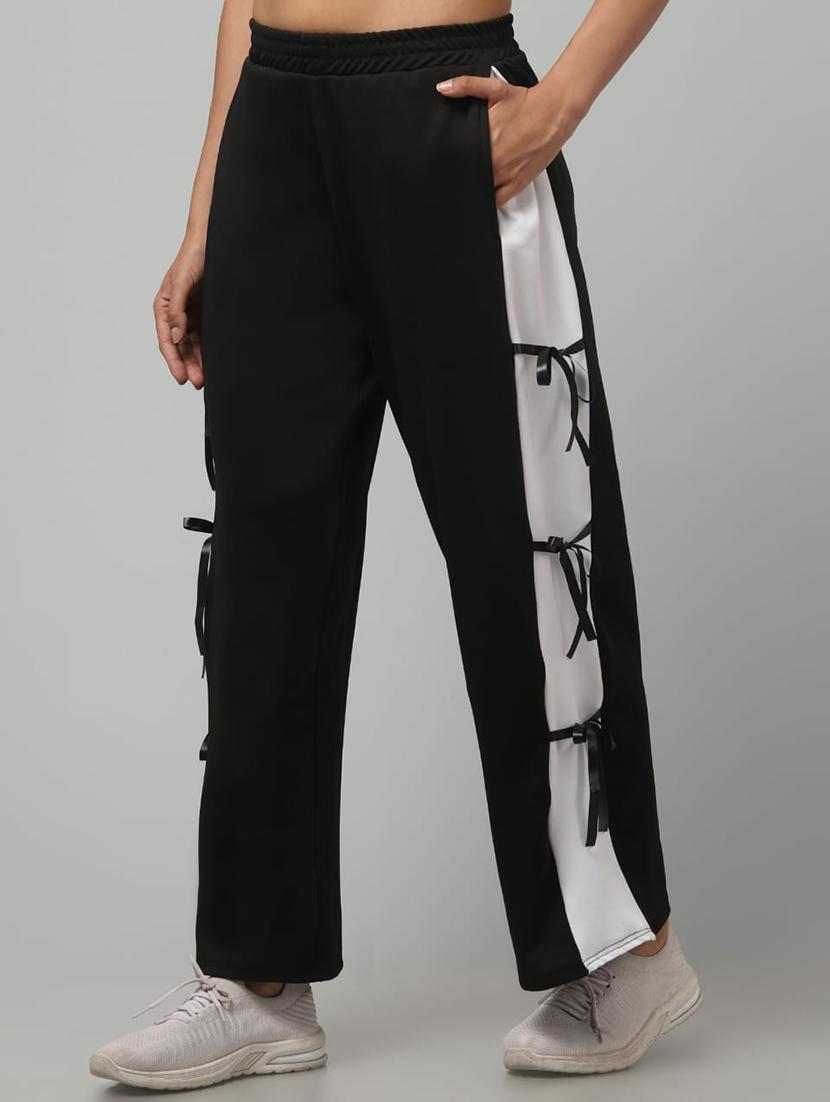 women tapered high rise track pant