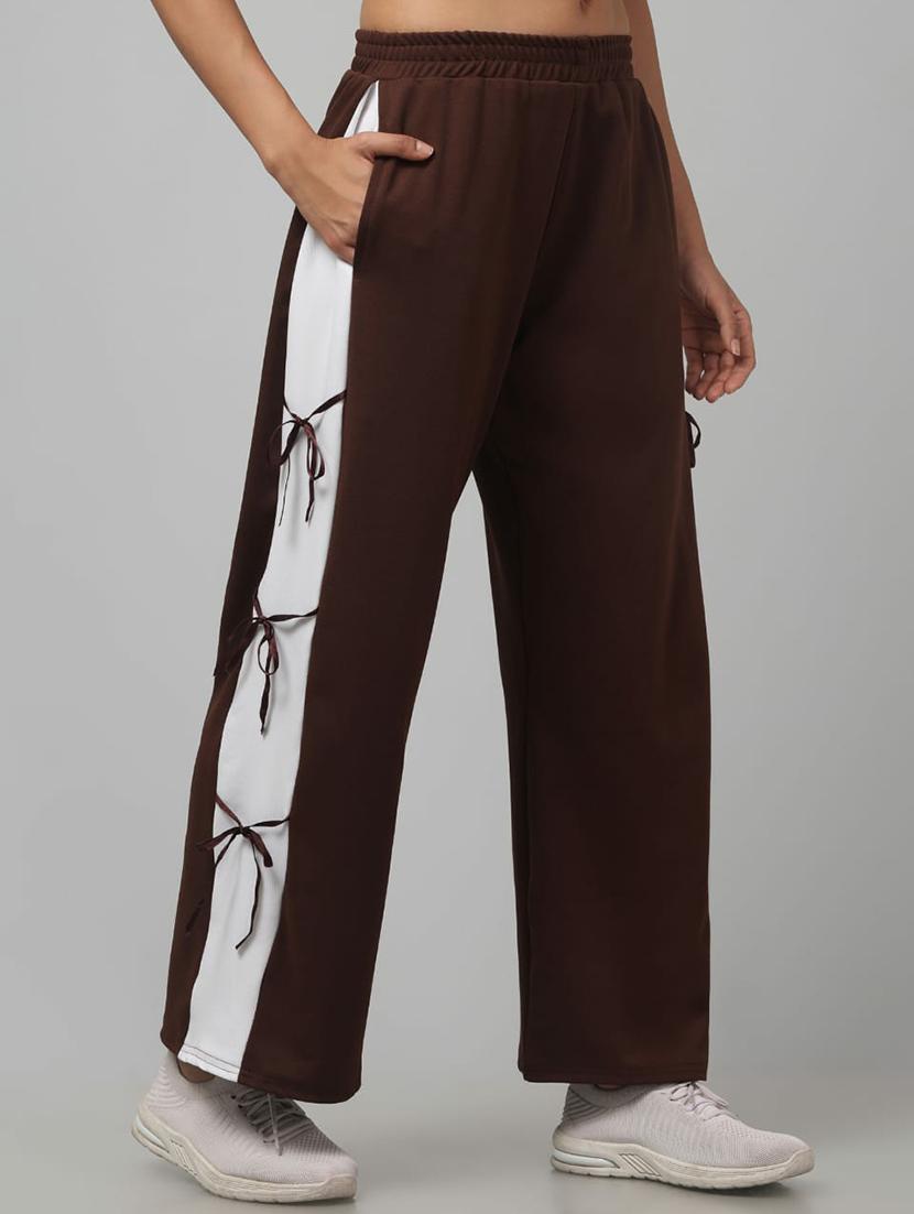 women tapered high rise track pant