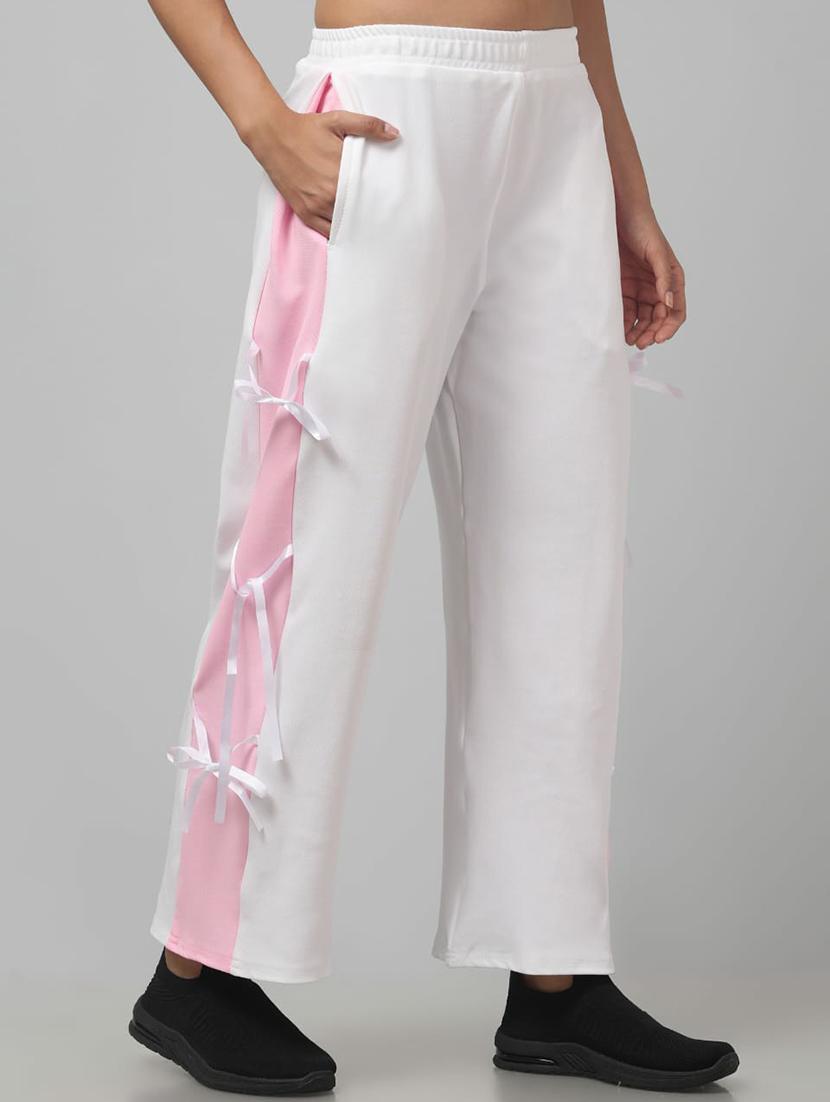 women tapered high rise track pant