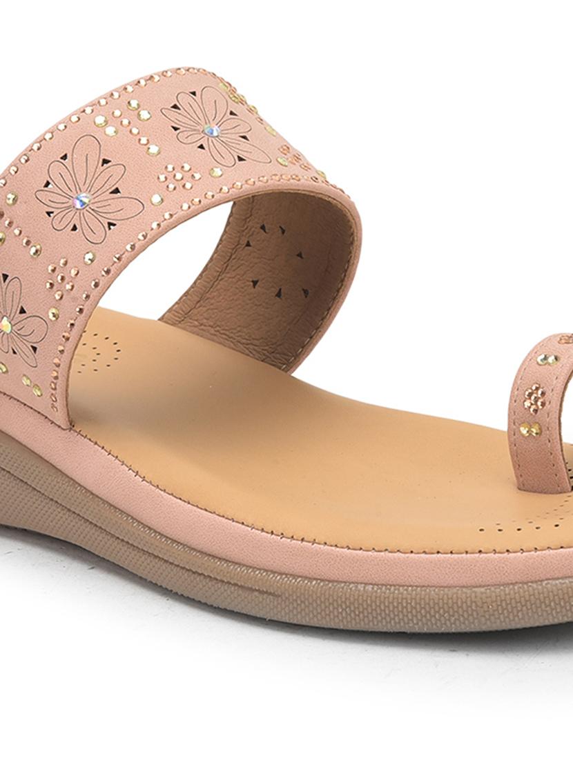 women embellished one toe flat sandal - 22030086 - Standard Image - 5