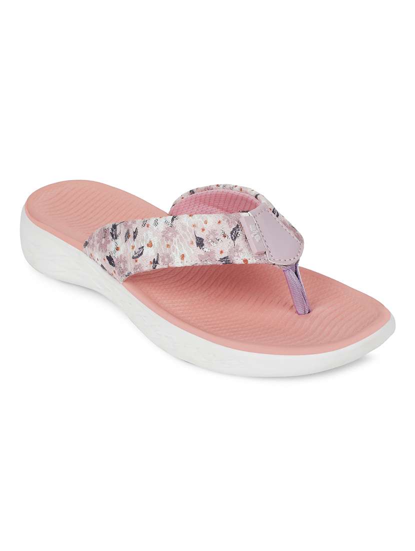 women printed slip on flip flop