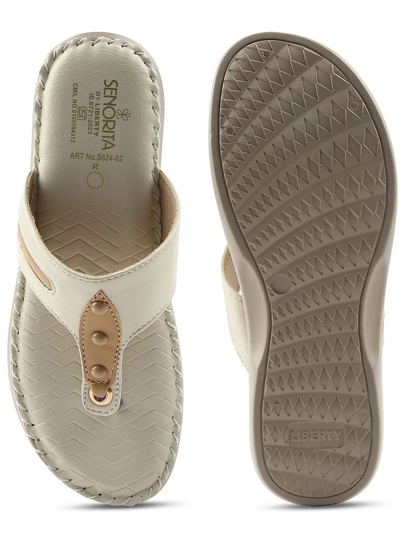 women solid  slip on wedge - 22030109 -  Standard Image - 5