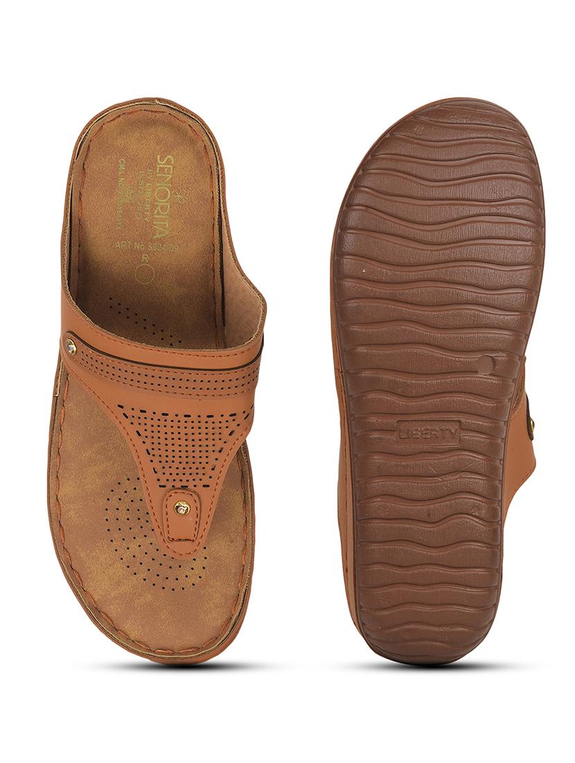 women solid slip on wedge - 22030112 - Standard Image - 5