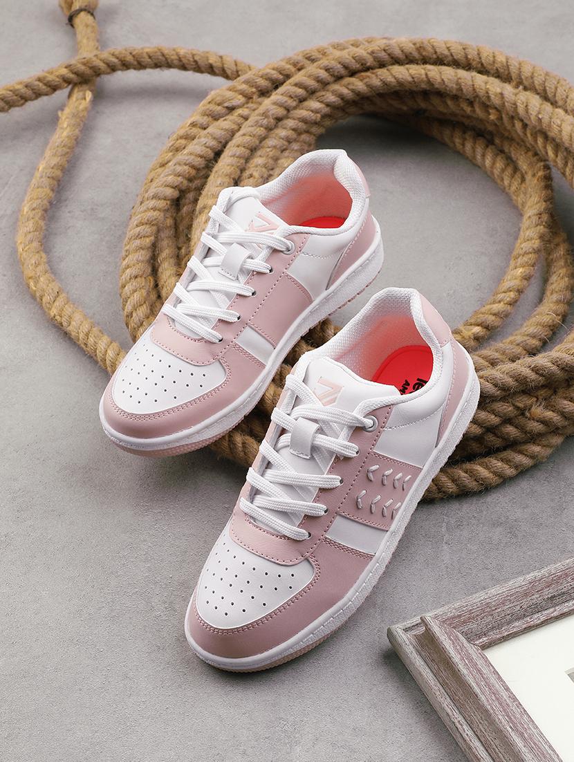 women peach lace-up sneaker - 22030117 -  Zoom Image - 0