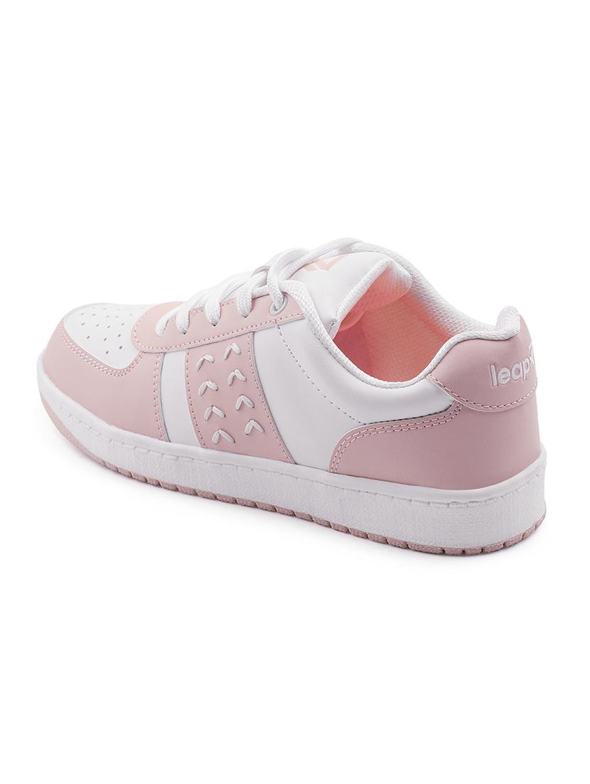 women peach lace-up sneaker - 22030117 - Standard Image - 3