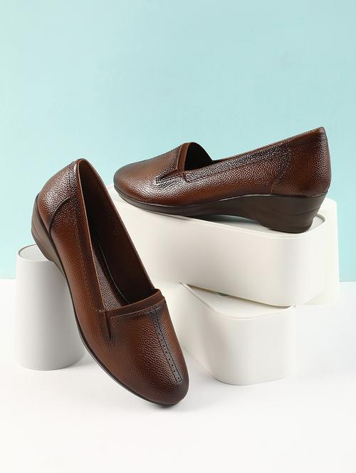 women brown slip on wedge - 22030133 - Standard Image - 0
