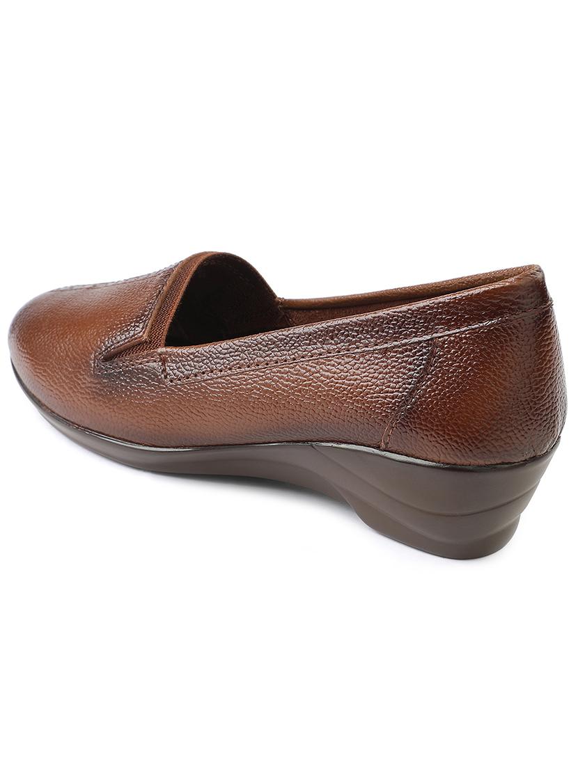 women brown slip on wedge - 22030133 - Standard Image - 3