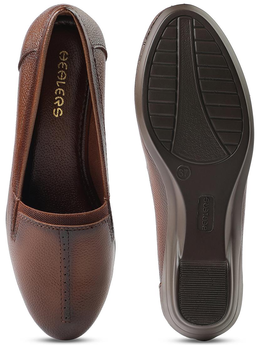 women brown slip on wedge - 22030133 - Standard Image - 5