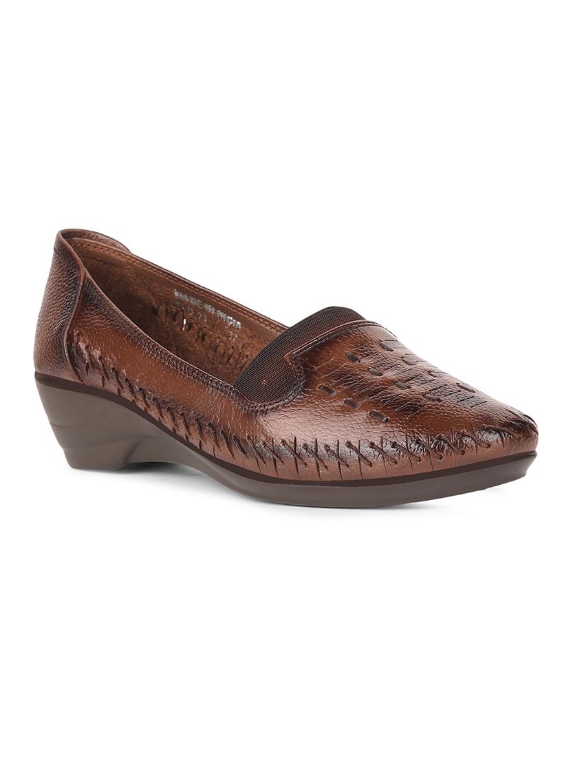 women tan solid slip on wedge - 22030137 - Standard Image - 3