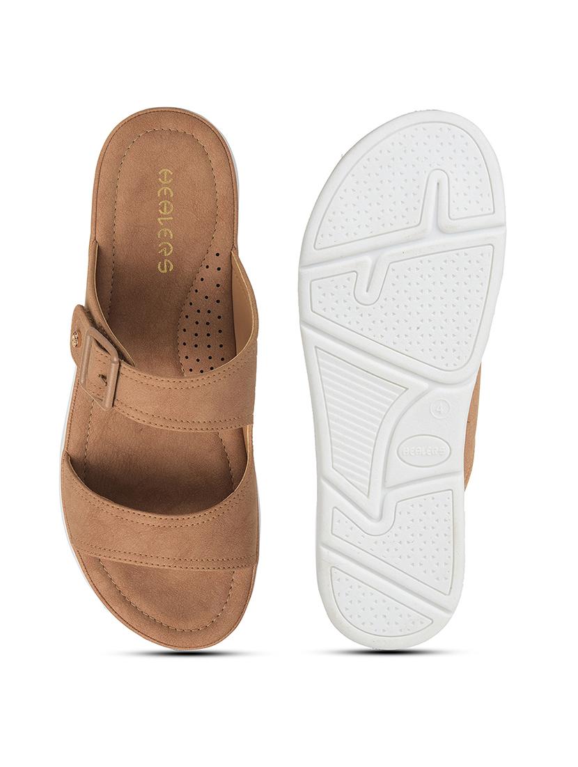 women solid slip on flat sandal - 22030143 - Standard Image - 5